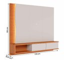 Ver imagem 3 de Painel Home Suspenso Egeu para Tv até 65 Polegadas Off White Matte-freijo Off White Matte-freijo