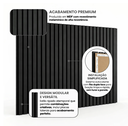 Ver imagem 2 de Cabeceira Solteiro Ripada MDF Modular 60x110cm Dupla Face:Preto