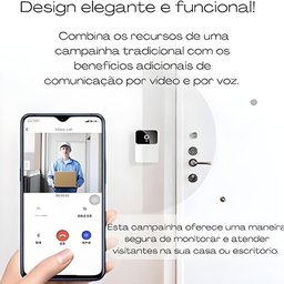 Campainha Câmera Wi-fi sem Fio Interfone Inteligente Áudio - 2