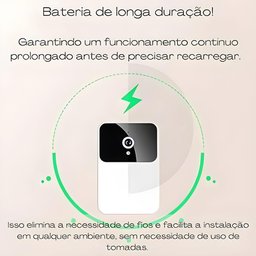 Campainha Câmera Wi-fi sem Fio Interfone Inteligente Áudio - 3