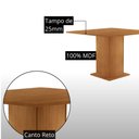 Ver imagem 3 de Conjunto Jantar Loren 4 Lugares MDF Cadeiras Lira Veludo Marrom 90cm Moderna