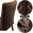 Ver imagem 5 de Conjunto Jantar Loren 4 Lugares MDF Cadeiras Lira Veludo Marrom 90cm Moderna