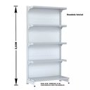 Ver imagem 2 de Gondola Parede 202 Fit Ate 3 Metros Branco 15 Bandeja Sp Etiqueta