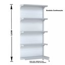 Ver imagem 3 de Gondola Parede 202 Fit Ate 3 Metros Branco 15 Bandeja Sp Etiqueta