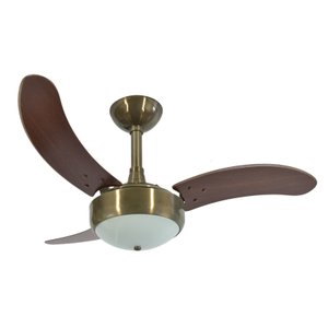 Ventilador de Teto Infinity Lux Verde Fumê 3 Pás MDF Tabaco 220V 2003