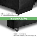 Ver imagem 6 de Sofa 2 Lugares Retrátil Reclinavel 200cm Veludo Preto Andreza