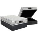Ver imagem 1 de Cama Box Baú Casal: Colchão Molas Masterpocket Ensacadas Luckspuma Lucksfaction Plus Gray + Base