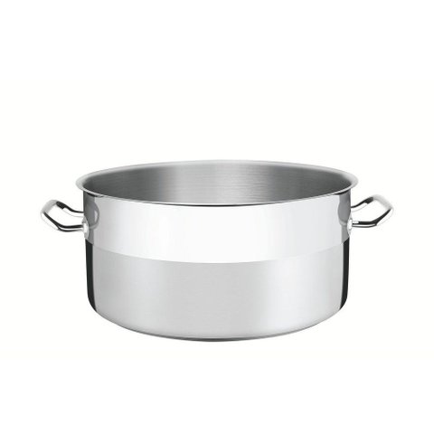 Caçarola Rasa Tramontina Professional em Aço Inox com Fundo Triplo sem Tampa 40 Cm 23 L Tramontina