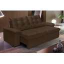 Ver imagem 1 de Sofá Retrátil e Reclinável Aspen 2.90m Super Pillow - Marrom