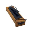 Ver imagem 1 de Lareira Ecológica 50 Cm Madeira Ferro Queimador Alcool Minas Arte Própria Lareira 50 Cm Pé Madeira