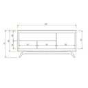 Ver imagem 4 de Balcão Buffet Ricco 167 Cm Laca 3 Portas em Palhinha Preto