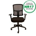 Ver imagem 5 de Cadeira Escritorio Back System Encosto Telado Nr17 Ergonomica Preta G402a Atacadeiras