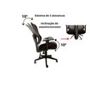 Ver imagem 2 de Cadeira Escritorio Back System Encosto Telado Nr17 Ergonomica Preta G402a Atacadeiras