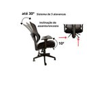 Ver imagem 3 de Cadeira Escritorio Back System Encosto Telado Nr17 Ergonomica Preta G402a Atacadeiras