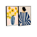 Ver imagem 5 de Quadro Decorativo Sakura e Lo Vaso em 2 Telas com Moldura Filete