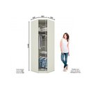Ver imagem 3 de Guarda Roupa Closet Solteiro de Canto Oblíquo Seletto Mc07 C/ 1 Porta Areia - Henn