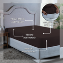 Ver imagem 3 de Lençol Super King 400 Fios Poliéster Ultra Macio com Elástico Avulso:marrom