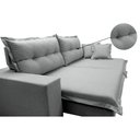 Ver imagem 4 de Sofá Retrátil e Reclinável com Molas Ensacadas Cama Inbox Prime 2.12M Tecido Linho Cinza Claro