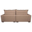 Ver imagem 6 de Sofá Retrátil e Reclinável com Molas Ensacadas Cama Inbox Prime 2.32M Tecido Linho Bege Escuro