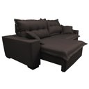 Ver imagem 7 de Sofá Retrátil e Reclinável com Molas Ensacadas Cama Inbox Prime 2.52M Tecido Linho Marrom