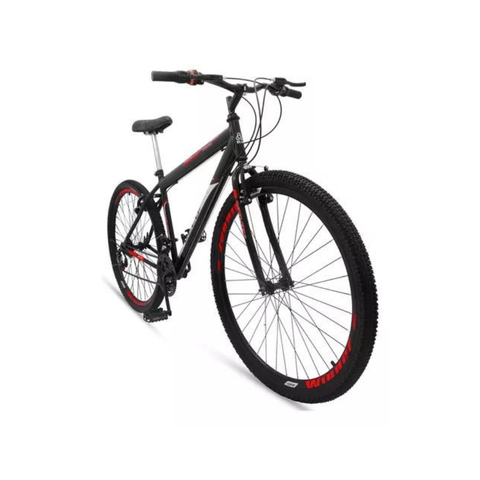 Bicicleta Aro 26 Aero 21 Marchas Velox - Preto - Ello Cor:preto/vermelho
