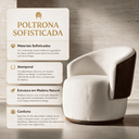 Ver imagem 5 de Poltrona Giratória Redonda Confortável Capri Compose Bouclé Corino Luxuosa p/ Sala Recepção Hall: Be