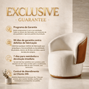 Ver imagem 6 de Poltrona Giratória Redonda Confortável Capri Compose Bouclé Corino Luxuosa p/ Sala Recepção Hall: Be