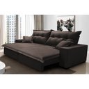 Ver imagem 1 de Sofá Retrátil e Reclinável com Molas Ensacadas Cama Inbox Prime 2.92M Tecido Linho Marrom