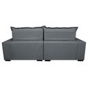 Ver imagem 6 de Sofá Retrátil e Reclinável com Molas Ensacadas Cama Inbox Prime 3.12M Tecido Linho Cinza Escuro