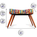 Ver imagem 2 de Kit 2 Puff Cama Inbox Boom Retangular com Pés em Madeira Maciça Tecido Suede