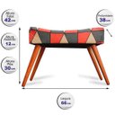 Ver imagem 2 de Kit 2 Puff Cama Inbox Kingston Retangular com Pés em Madeira Maciça Tecido Suede