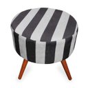 Ver imagem 4 de Kit 3 Puff Cama Inbox Hamburgo Redondo com Pés em Madeira Maciça Tecido Suede