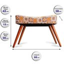 Ver imagem 2 de Kit 3 Puff Cama Inbox Bagdade Retangular com Pés em Madeira Maciça Tecido Suede