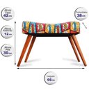 Ver imagem 2 de Kit 3 Puff Cama Inbox Boom Retangular com Pés em Madeira Maciça Tecido Suede