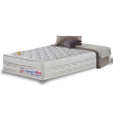 Colchão Solteiro com Molas Ensacadas Cama Inbox Wonderful Branco 88x188x32