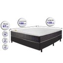 Ver imagem 2 de Conjunto Cama Box Casal com Molas Ensacadas Cama inBox Cloud Cinza 138x188x67
