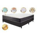 Ver imagem 3 de Conjunto Cama Box Casal com Molas Ensacadas Cama inBox Cloud Cinza 138x188x67