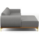 Ver imagem 6 de Sofá 3 Lugares com Chaise Esquerdo Sala Estar Molino 230cm D02 Linho Cinza Escuro C-416 - Lyam
