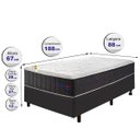 Ver imagem 2 de Conjunto Cama Box Solteiro com Molas Ensacadas Cama inBox Cloud Cinza 88x188x67