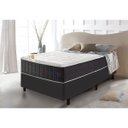 Ver imagem 1 de Conjunto Cama Box Solteiro com Molas Ensacadas Cama inBox Cloud Cinza 88x188x67
