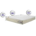 Ver imagem 3 de Colchão Casal com Molas Ensacadas Cama Inbox Cloud Bege 138x188x28