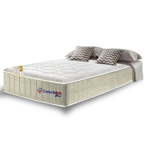 Colchão Solteiro com Molas Ensacadas Cama Inbox Cloud Bege 88x188x28