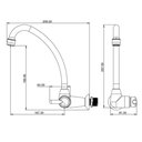 Ver imagem 2 de Torneira Multi Uso Fortti 1168 F31 Lorenzetti - Preto