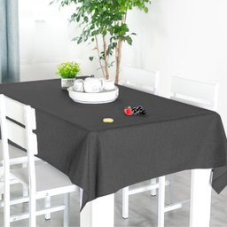 Toalha Mesa 4 Lugares Quadrada Tecido Preto Rústico Premium - 1