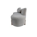 Ver imagem 5 de Namoradeira Sofá Feijão Lounge 120cm Orgânica Bouclé Cinza Claro