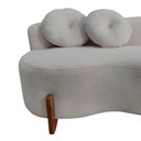 Ver imagem 7 de Namoradeira Sofá Feijão Lounge 120cm Orgânica Bouclé Cinza Claro