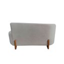 Ver imagem 6 de Namoradeira Sofá Feijão Lounge 120cm Orgânica Bouclé Cinza Claro
