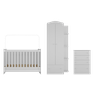 Quarto de Bebê Completo João e Maria com Berço 4 em 1 + Roupeiro e Cômoda Branco - 7