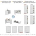 Ver imagem 4 de Quarto de Bebê Completo João e Maria com Berço 4 em 1 + Roupeiro e Cômoda Branco
