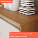 Ver imagem 6 de Balcão de Cozinha Venaly 5 Portas 2 Gavetas com Tampo Cinamomo/Off White - Henn